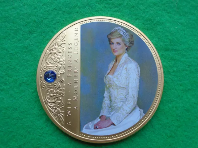 Diana - Ritratti di una principessa Grande Moneta Commemorativa Placcata in Oro 70mm