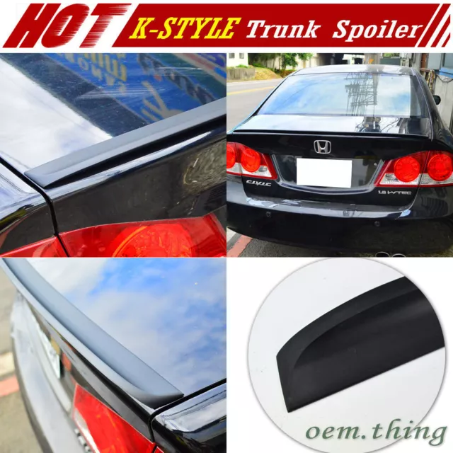 1998 323is Fit FOR BMW E36 2D Coupe 3-Series Trunk Lip Spoiler K Type Unpainted