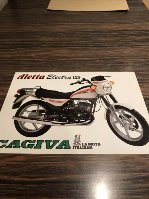 Cagiva Range Aleta Electra 125 Motorcycle Motorbike Sales Brochure Italian Text