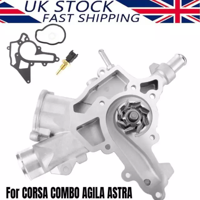 For Vauxhall Opel Agila Astra H Corsa C D Meriva Tigra 1.0 1.2 1.4 Water Pump,