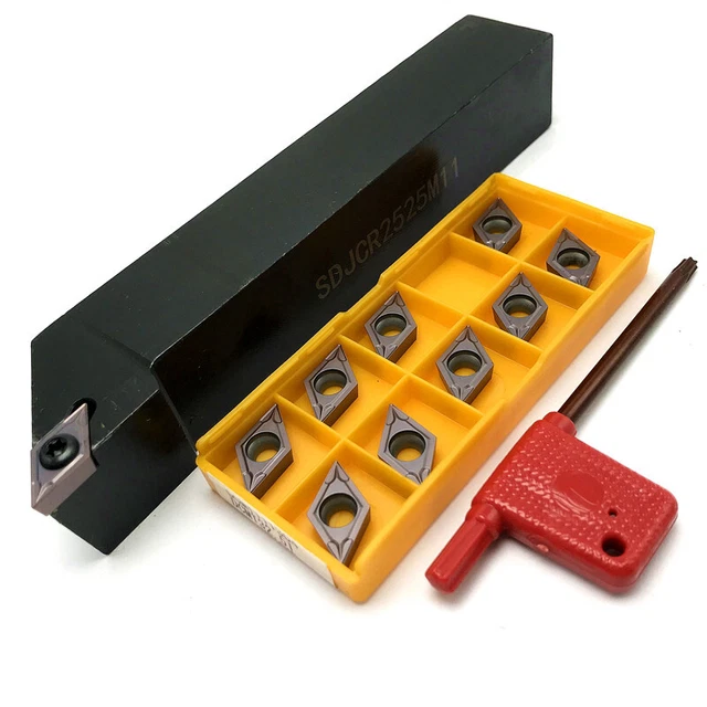 SDJCR 2525M11 25mm CNC Lathe External Turning Tool Holder + 10Pcs DCMT11T304