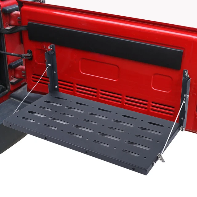 Mesa de comedor plegable estante plegable portón trasero mesa con solapa de metal portón trasero