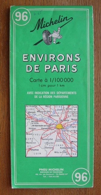 ANCIENNE CARTE MICHELIN 1956, Lyon-Genêve N° 74, échelle 1/200 000 EUR