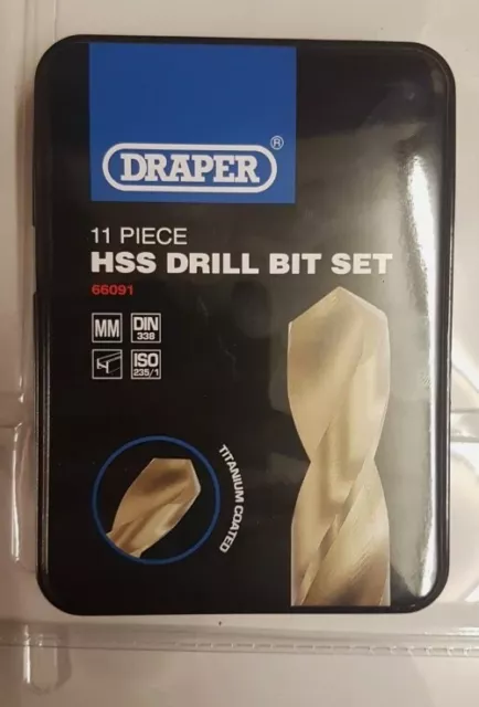 Draper 66091H 11pce Hss Drill Bit set