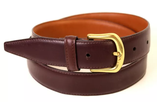 Nordstrom Barcelona Calf Brown Genuine Leather Dress Men's Belt 30/75 (A53