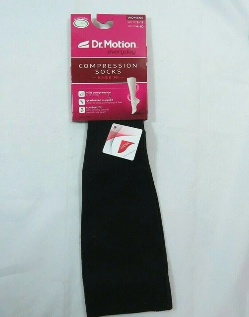 Women's Mild Compression 8-15 mmhg Knee High Navy Socks Size 9-11 Comfort Fit
