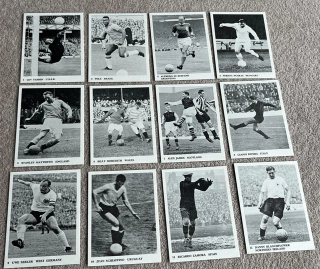 Set of 1971 Jackdaw Football Cards, 104 Soccer 12 cards Pele etc, excellent cond