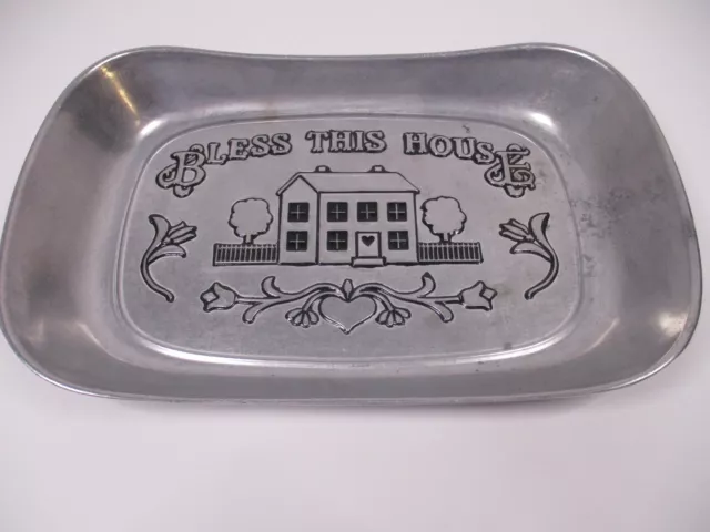 Wilton Armetale Bless this Bread House Tray 11" x 7"