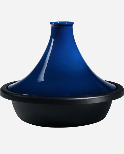 Beautiful Le Creuset Cobalt Blue  Enameled Cast-Iron 2.5 Quart Moroccan Tagine