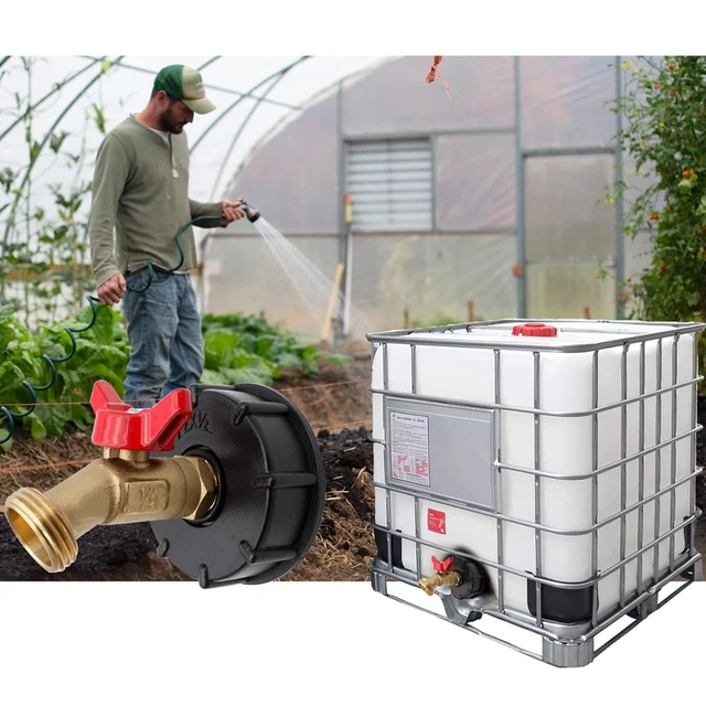 LONG LASTING BRASS Faucet for 1/2 inch S60x6 Gallon IBC Tote Water Tank