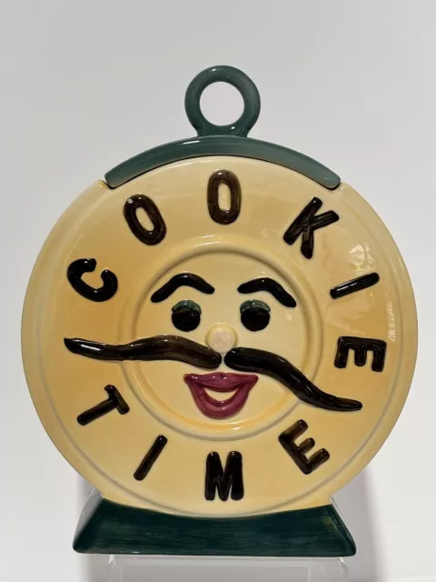 Vintage Cookie Time Cookie Jar Alarm Clock Red White Made In USA 1988 VERY  RARE