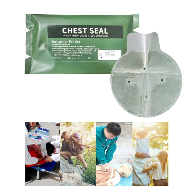 MEDICAL VENT CHEST Seal Occlusive Adhesive Dressing for Open Chest