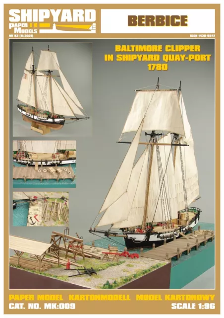 Card Paper Cut Out Model Kit Vessel Shipyard Berbice (Laser Cut Frame)