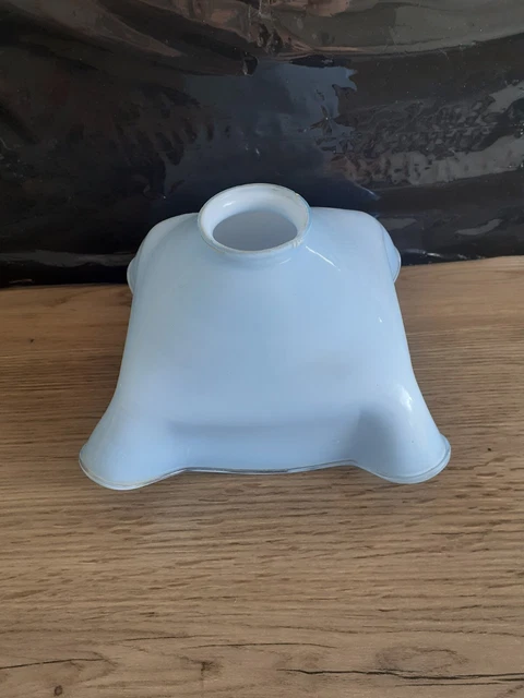 Abat-jour En Verre Opaline Pour Lampe Montée Et Baisse, Occasion Avec Défauts