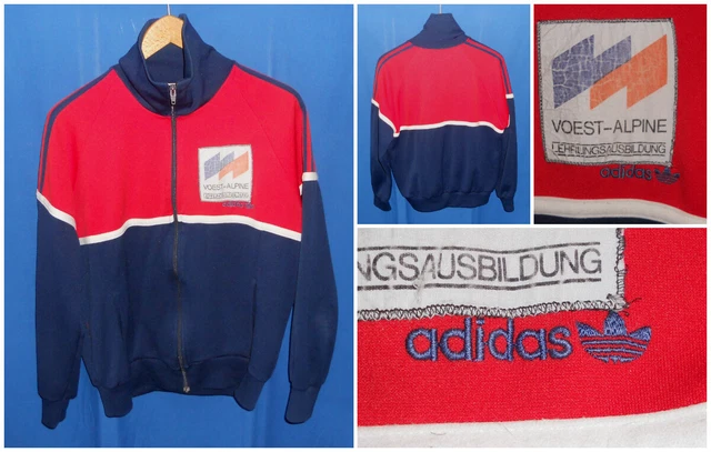 Adidas Vintage Felpa Giacca Tuta Voest-Alpine Track Top Jacket Hipster Gabber