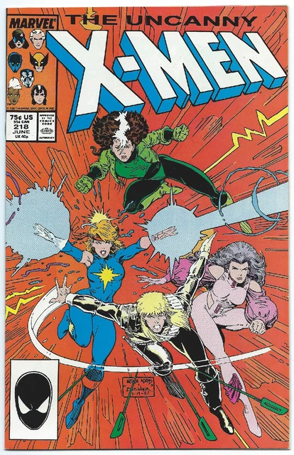 X-MEN #218 June 1987 NM+ 9.6 Art ADAMS Cover ROGUE PSYLOCKE DAZZLER LONGSHOT B/O