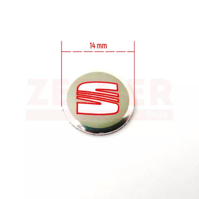 SEAT - Emblema Logo Pegatina para llave mando de coche - 14 mm - 14mm 2