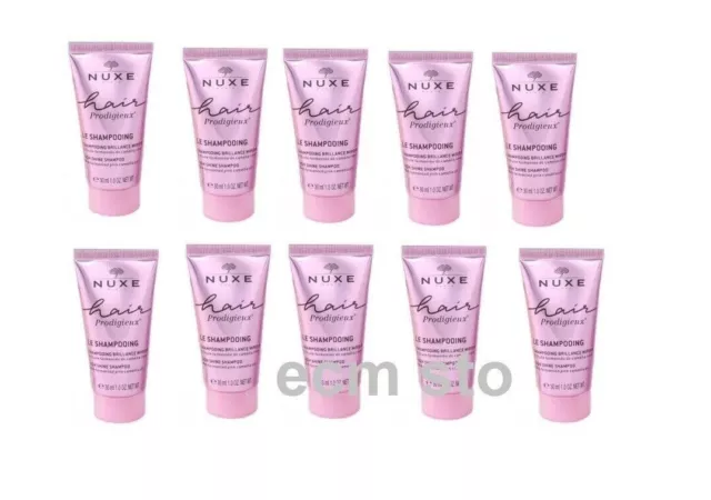 NUXE Lot de 10 pcs Mini Hair Prodigieux - Shampoing Brillance Miroir 30 ml /EBQM