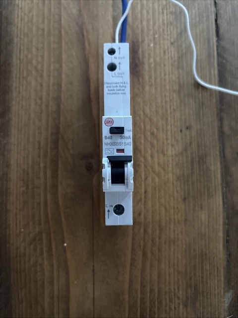 WYLEX 40 AMP CURVE C 6kA 30mA RCBO TYP A NSBS40/1 EUR 7,62 - DE