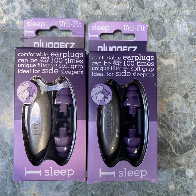 Pluggerz Sleep Aid Ear Plugs Noise Block Soft Silicone Use Up To 100 Times Lot 2