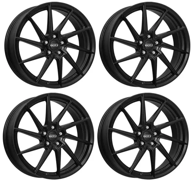4 Dotz Spa black wheels 8.0Jx18 5x108 for Fiat Doblo