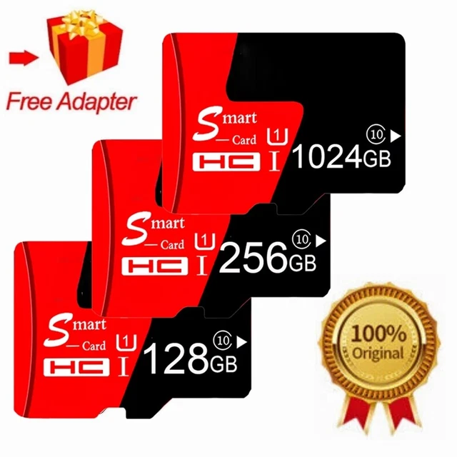 128GB, 256GB, 1TB Micro SD Memory Card With Free Adapter | High Speed Class 10, Universal Compatible