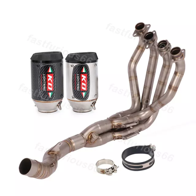 51mm Exhaust System For Kawasaki Z1000 2010-2023 Muffler Header Link Pipe Carbon