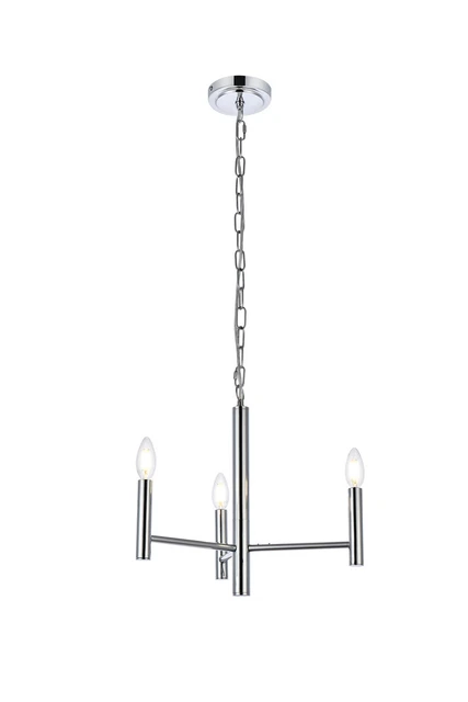Carmella 3 Lights Pendant, Chrome
