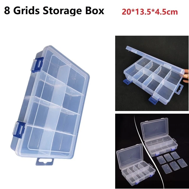 Versatile Scatola Organizer in Plastica con 8 Scomparti per Piccoli Prodotti