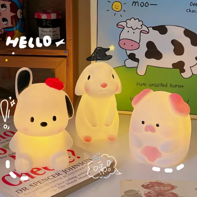Luce Notturna Carino Carino LED Lampade De Decorazione Luna Orso Dinosauro Ragazza K*t~