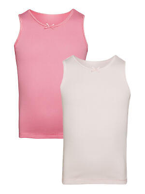 John Lewis  Girls' Singlet Vest, Pack of 2, Pink Size Age 10 Years 100% Cotton