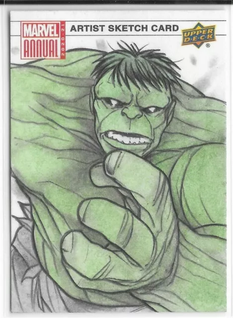 2020/21 UD Marvel Annual Hulk Sketch by Andre Toma 1/1
