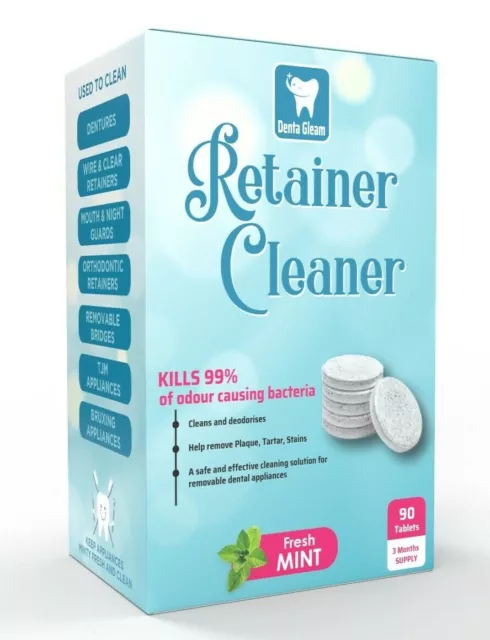 Retainer Cleaning Tablets - TRIAL SAMPLE 6 Tablets- keeps retainer brite & clean