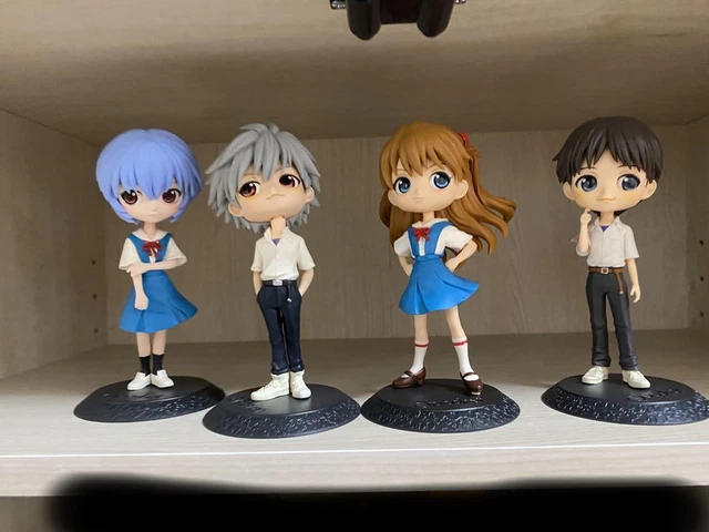 Evangelion Qposket Figure Shinji, Kaworu, Rei, Asuka set