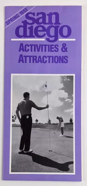 1988 San Diego California Activities Attractions Vintage Travel Brochure Events