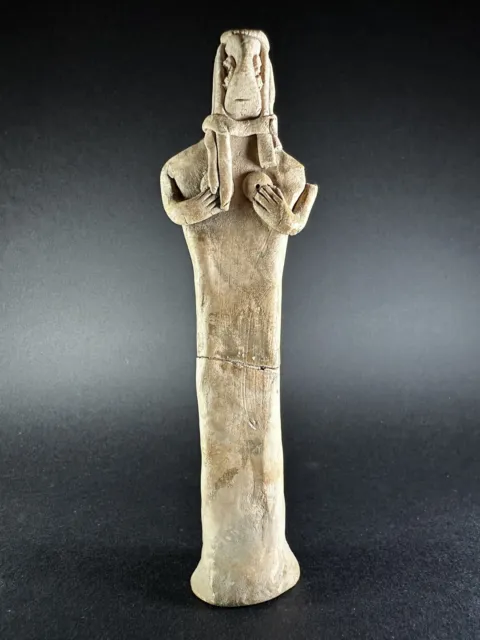 Ancient Syro-Hittite Terracotta Diety Idol Worshipper Circa 1200-800 Bce