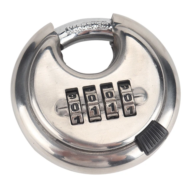Lucchetto disco rotondo in acciaio inox 70 mm per unità di stoccaggio rimorchio cancello capannone