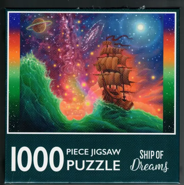 New Sealed Educa Marine Dreams Ship Shaped 1,000 Piece Jigsaw Puzzle 31 x  20.5
