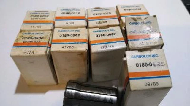 9 piece CARBOLOY DA180 Collet lot BRAND NEW like Kennametal, Erickson, Lyndex