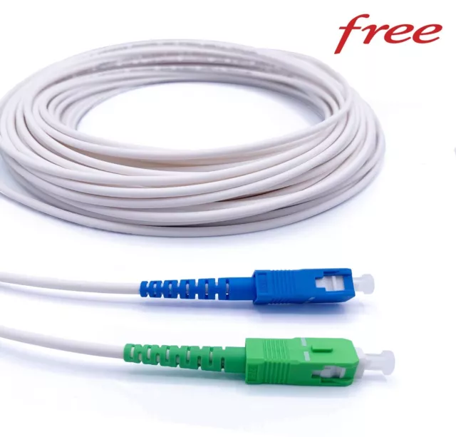 Câble Rallonge Fibre Optique Freebox Jarretière Simplex Monomode SC-APC SC-UPC
