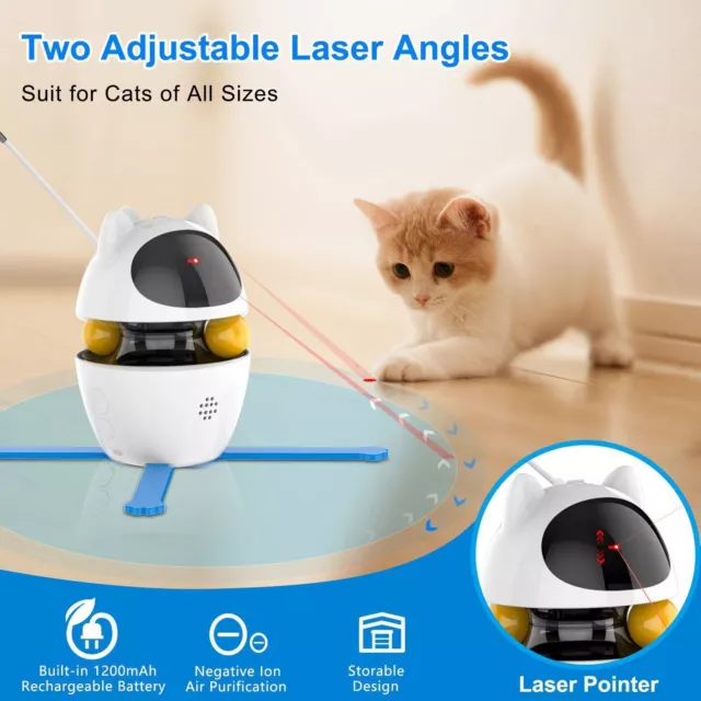 Cat Interactive Toys Laser Funny Feather Kitten Teaser Auto Play Automatic Toy 3