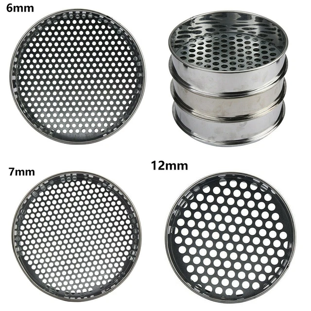 Bodensieb 6/7/12 mm Gartenarbeit Metall Heim Rätsel Netz Trennung Langlebig