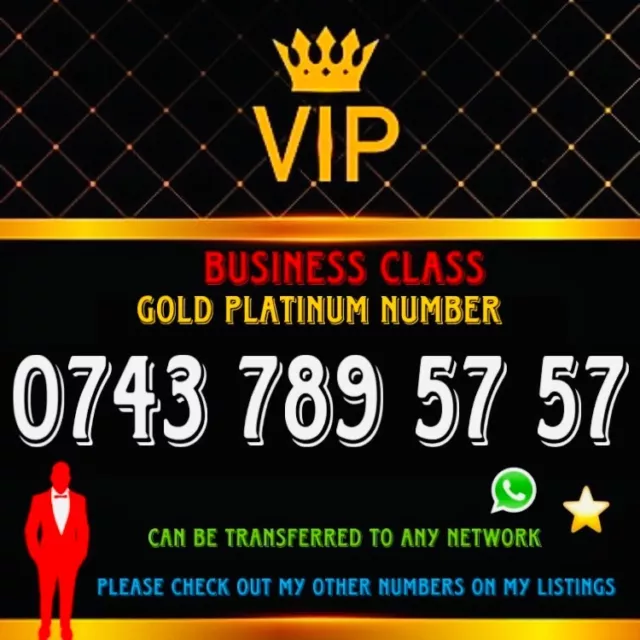 ⭐️Gold Memorable VIP Easy Mobile Number Business Platinum SIM 789 57 57