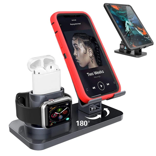 3in1 Charging Dock Holder Stand For iPhone 15 14 13 Pro Max Apple Watch Air Pods