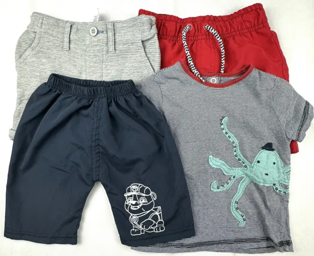 Baby Boy 12-18 Months 4 Piece Clothes Bundle T-Shirt Shorts Next Beach Holiday