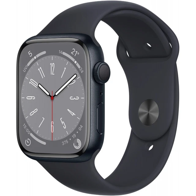 Apple Watch Series 8 Sportarmband 41 mm Aluminium GPS mitternacht/mitternacht