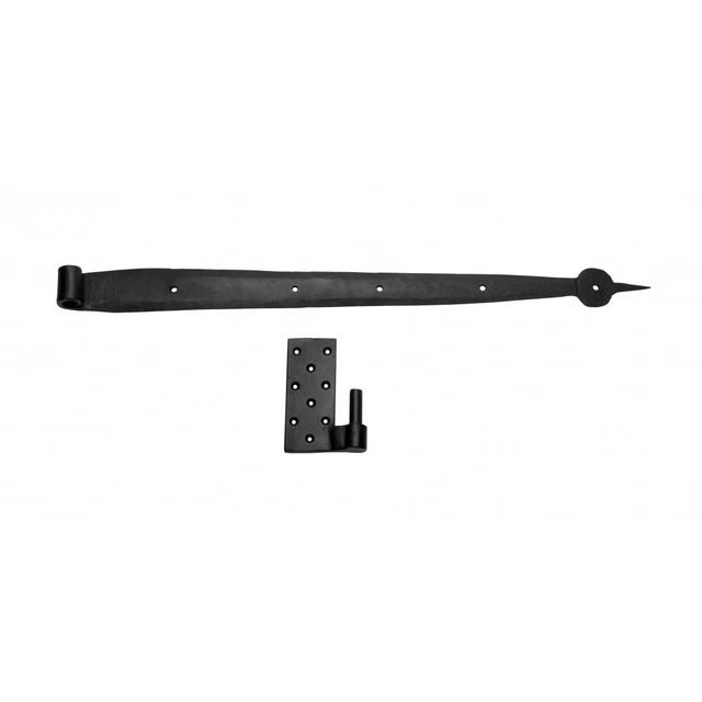 Black Lift Off Pintle Hinge 24.5" L Wrought Iron Reversible Pin Hinges