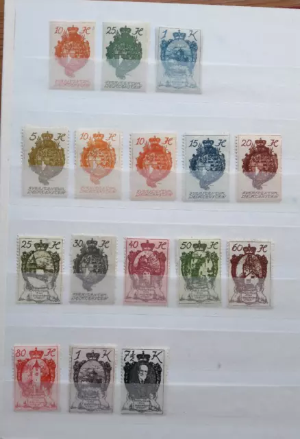 Briefmarken Sammlung Liechtenstein aus 1917-1956, gestempelt. AX17 3