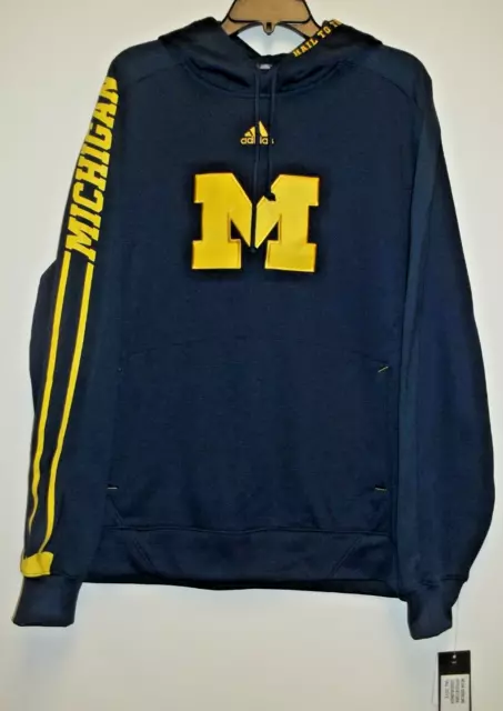 NCAA Michigan Wolverines Adidas Hooded Sweatshirt - Men's Large - New