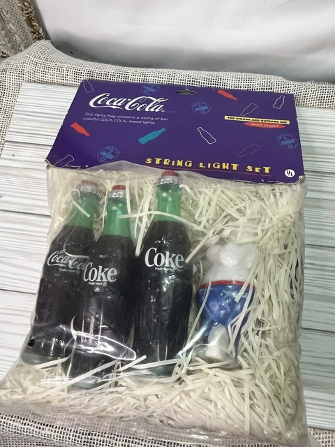 Vintage Coca-Cola String Lights Coke Bottles & Coke Polar Bears New Packaged